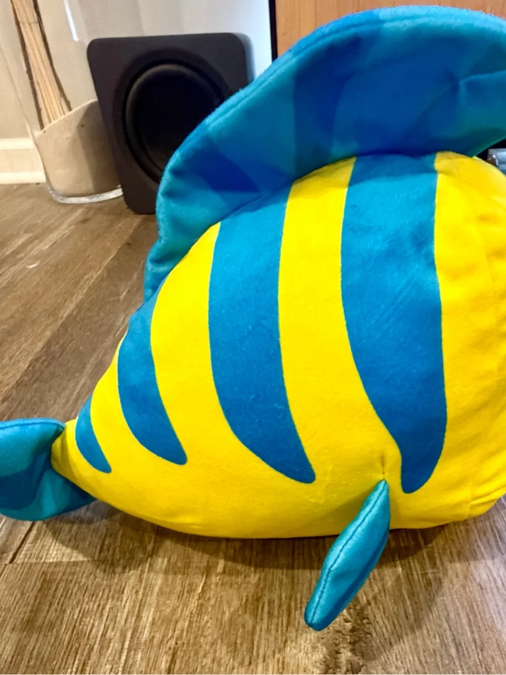 Disney Plush Fish Toy Yellow and Blue - Flounder Style